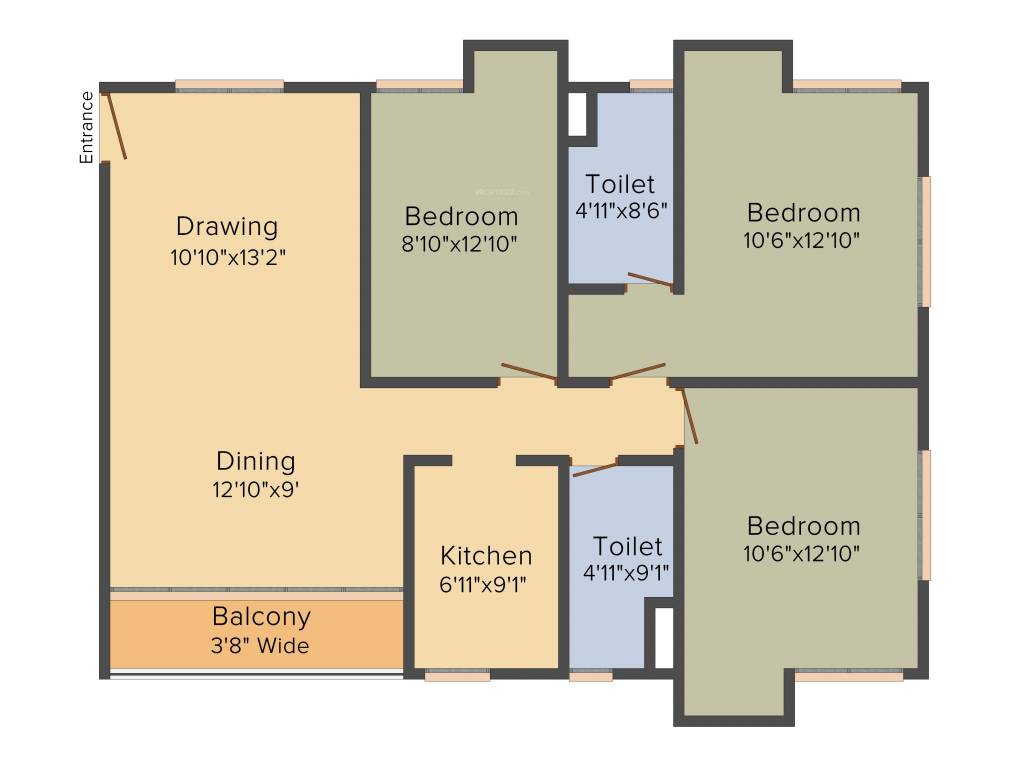 Vedic Sanjeeva Kolshree (3BHK+2T (1,455 sq ft) 1455 sq ft) Vedic Sanjeeva Kolshree (3BHK+2T (1,455 sq ft) 1455 sq ft)