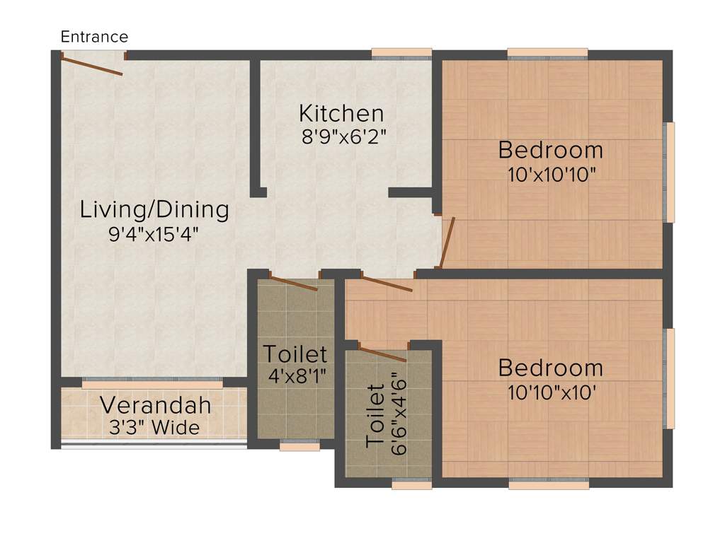 GS Geetanjali Garden (2BHK+2T (838 sq ft) 838 sq ft)
