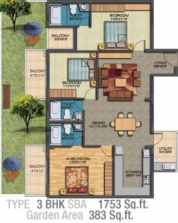 Chowdeshwari Thirumala Lakshmi Grand (3BHK+3T (1,753 sq ft) 1753 sq ft) Chowdeshwari Thirumala Lakshmi Grand (3BHK+3T (1,753 sq ft) 1753 sq ft)