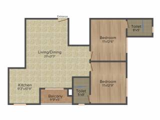 Veracious Zarita (2BHK+2T (1,100 sq ft) 1100 sq ft) Veracious Zarita (2BHK+2T (1,100 sq ft) 1100 sq ft)