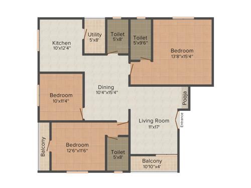 Surath Sunrise Dwelling (3BHK+3T (1,675 sq ft) 1675 sq ft) Surath Sunrise Dwelling (3BHK+3T (1,675 sq ft) 1675 sq ft)