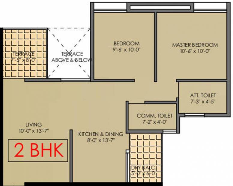 Regent Urbano (2BHK+2T (875 sq ft) 875 sq ft)
