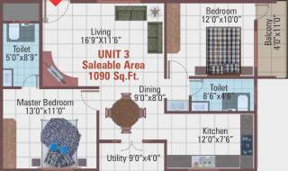 5 Elements Temple Bells Premier (2BHK+2T (1,090 sq ft) 1090 sq ft) 5 Elements Temple Bells Premier (2BHK+2T (1,090 sq ft) 1090 sq ft)
