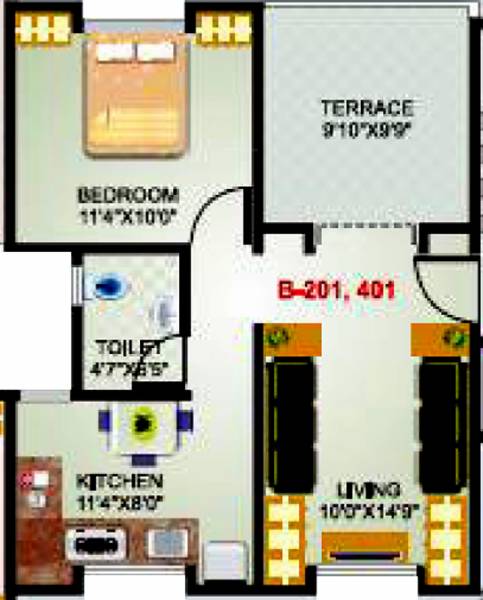 Subhagya Bhagyoday Apartment (1BHK+1T (615 sq ft) 615 sq ft)
