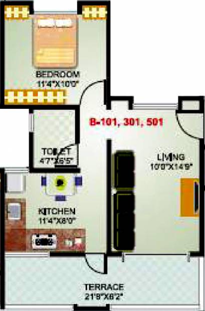 Subhagya Bhagyoday Apartment (1BHK+1T (630 sq ft) 630 sq ft)