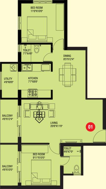 Pride Jasmine Pride (2BHK+2T (1,070 sq ft) 1070 sq ft) Pride Jasmine Pride (2BHK+2T (1,070 sq ft) 1070 sq ft)