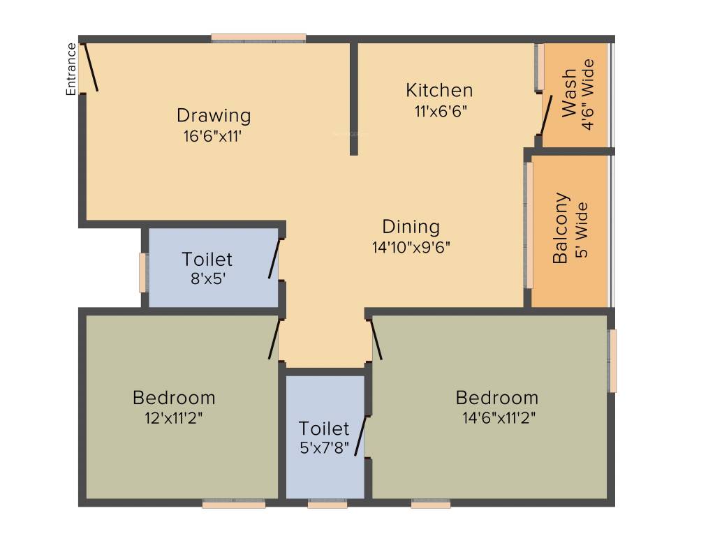R S Developers Bangalore Green View (2BHK+2T (1,158 sq ft) 1158 sq ft)