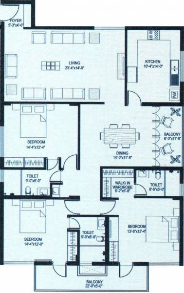 RS Realty Blue Bells (3BHK+3T (2,050 sq ft) 2050 sq ft)