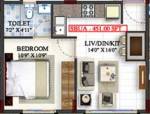 Mahaveer Meridian (1BHK+1T (451 sq ft) 451 sq ft)