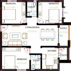 Mahaveer Meridian (3BHK+2T (1,268 sq ft) 1268 sq ft) Mahaveer Meridian (3BHK+2T (1,268 sq ft) 1268 sq ft)