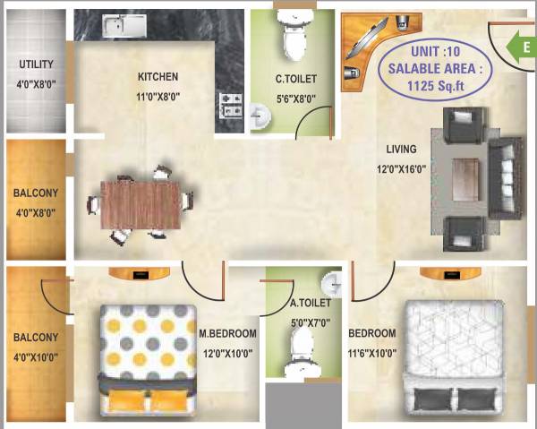 5 Elements Aditya Harmony (2BHK+2T (1,125 sq ft) 1125 sq ft) 5 Elements Aditya Harmony (2BHK+2T (1,125 sq ft) 1125 sq ft)