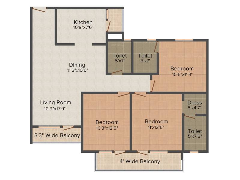 Omaxe The Palace (3BHK+3T (1,570 sq ft) 1570 sq ft)