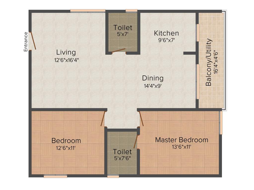 Navajyothi Constructions Nava Sannidhi 2BHK+2T (1,179 sq ft)