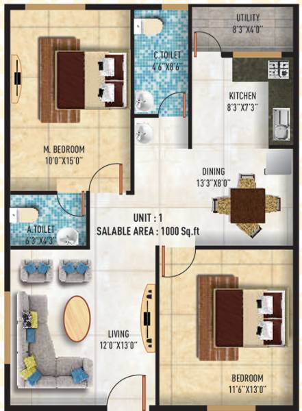 5 Elements Ajantha Prime (2BHK+2T (1,000 sq ft) 1000 sq ft)