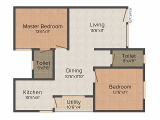 Navajyothi Constructions Nava Sannidhi 2BHK+2T (1,175 sq ft)