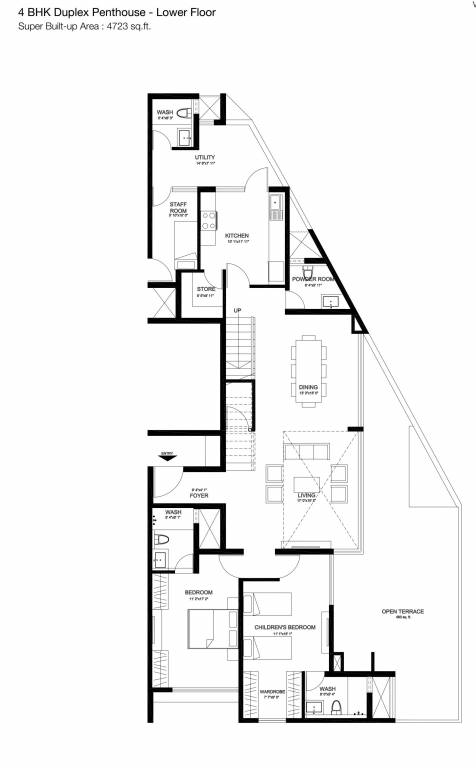 Godrej United (4BHK+5T (4,723 sq ft) + Study Room 4723 sq ft)