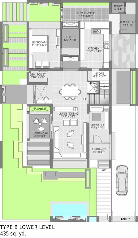 Gala Villa Aqua (4BHK+6T (3,915 sq ft) 3915 sq ft)