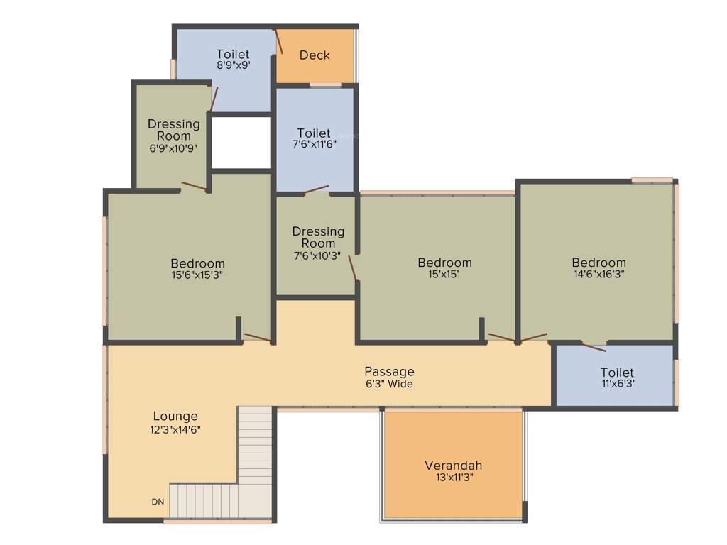 Sun Evoq (4BHK+5T (6,080 sq ft)   Servant Room 6080 sq ft)