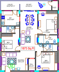MMFC Towers (3BHK+3T (1,873 sq ft) + Pooja Room 1873 sq ft) MMFC Towers (3BHK+3T (1,873 sq ft) + Pooja Room 1873 sq ft)