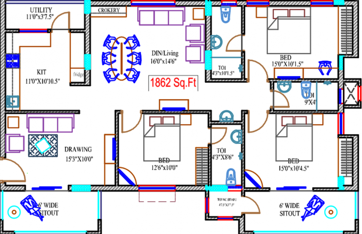 MMFC Towers (3BHK+3T (1,862 sq ft) + Pooja Room 1862 sq ft) MMFC Towers (3BHK+3T (1,862 sq ft) + Pooja Room 1862 sq ft)