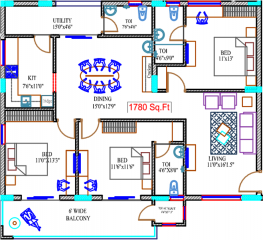 MMFC Towers (3BHK+3T (1,780 sq ft) + Pooja Room 1780 sq ft) MMFC Towers (3BHK+3T (1,780 sq ft) + Pooja Room 1780 sq ft)