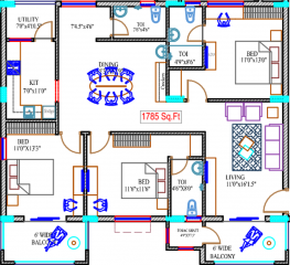 MMFC Towers (3BHK+3T (1,785 sq ft) + Pooja Room 1785 sq ft) MMFC Towers (3BHK+3T (1,785 sq ft) + Pooja Room 1785 sq ft)