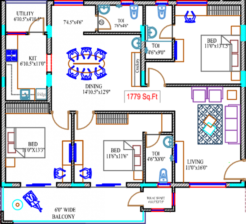 MMFC Towers (3BHK+3T (1,779 sq ft) + Pooja Room 1779 sq ft) MMFC Towers (3BHK+3T (1,779 sq ft) + Pooja Room 1779 sq ft)