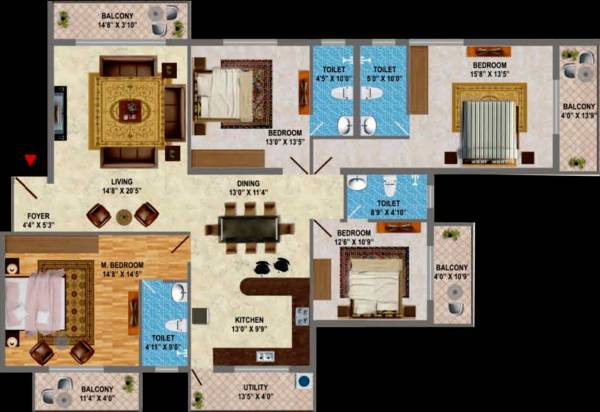 Elysium The Address (4BHK+4T (2,600 sq ft) 2600 sq ft)