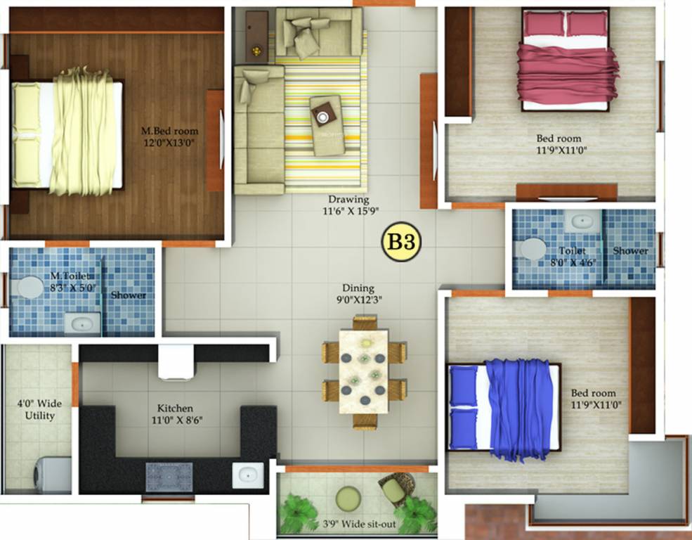  blue wings Floor Plan Floor Plan