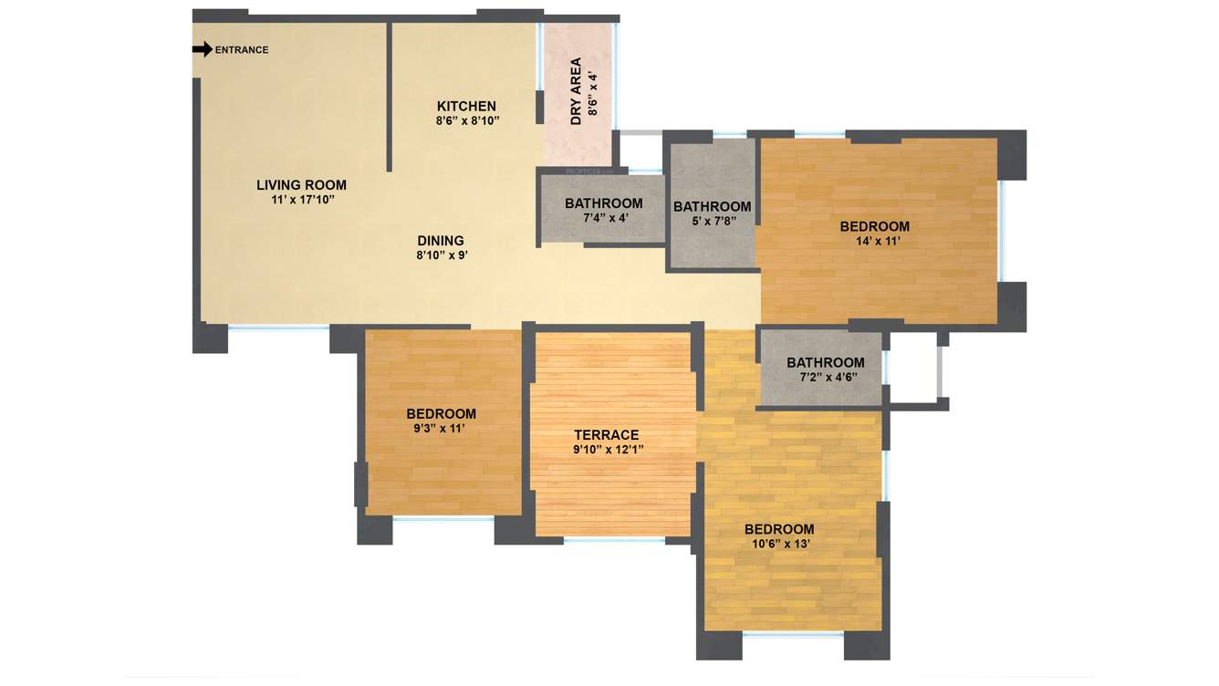 Jhala Mahalunge Riveria (3BHK+3T (2,007 sq ft) 2007 sq ft)