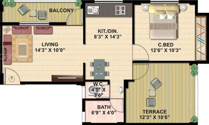 Subhadra Royale Town (1BHK+1T (401 sq ft) 401 sq ft) Subhadra Royale Town (1BHK+1T (401 sq ft) 401 sq ft)