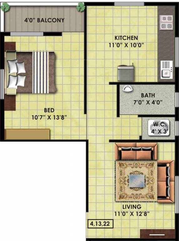 Subhadra Royale Town (1BHK+1T (697 sq ft) 697 sq ft) Subhadra Royale Town (1BHK+1T (697 sq ft) 697 sq ft)