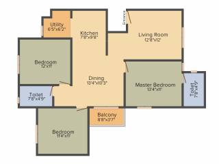 Bluejay Aston (3BHK+2T (1,422 sq ft) 1422 sq ft)