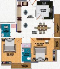 Geomac Exotica (2BHK+2T (1,113 sq ft) 1113 sq ft) Geomac Exotica (2BHK+2T (1,113 sq ft) 1113 sq ft)