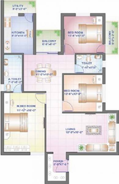 Sowparnika Projects Beetal (3BHK+2T (1,571 sq ft) 1571 sq ft) Sowparnika Projects Beetal (3BHK+2T (1,571 sq ft) 1571 sq ft)