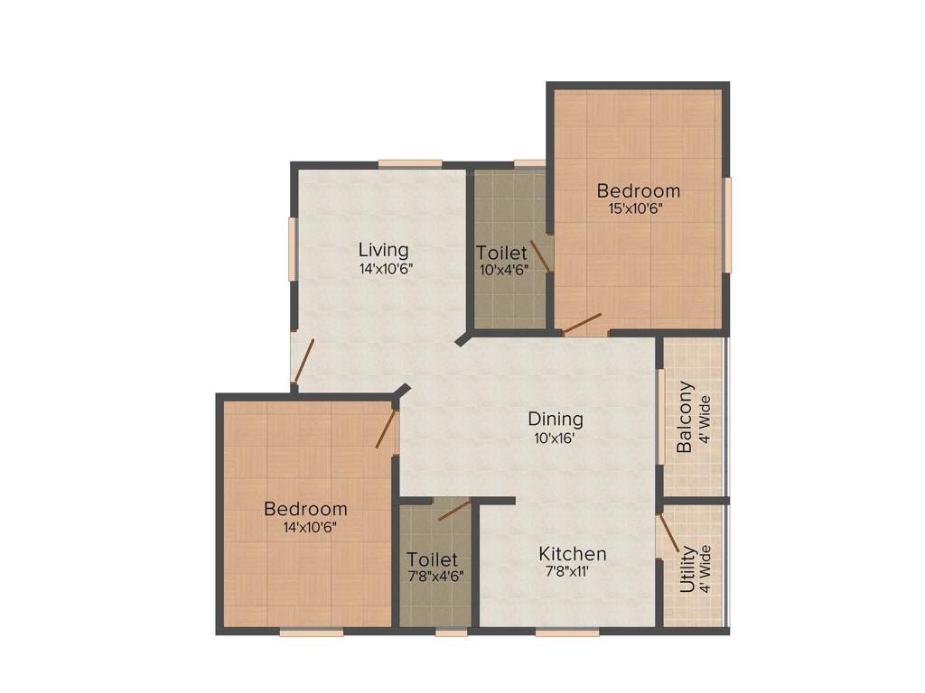 Mana Karmel (2BHK+2T (1,121 sq ft) 1121 sq ft)