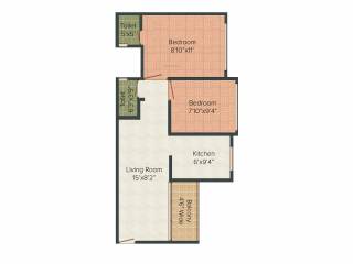 Park ARE Park Town (2BHK+2T (660 sq ft) 660 sq ft)