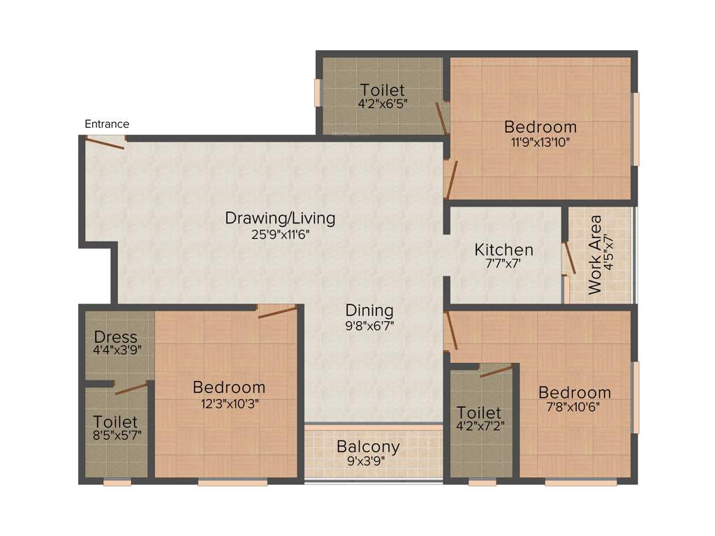 Anta Highway Avenues (3BHK+3T (1,200 sq ft) 1200 sq ft)