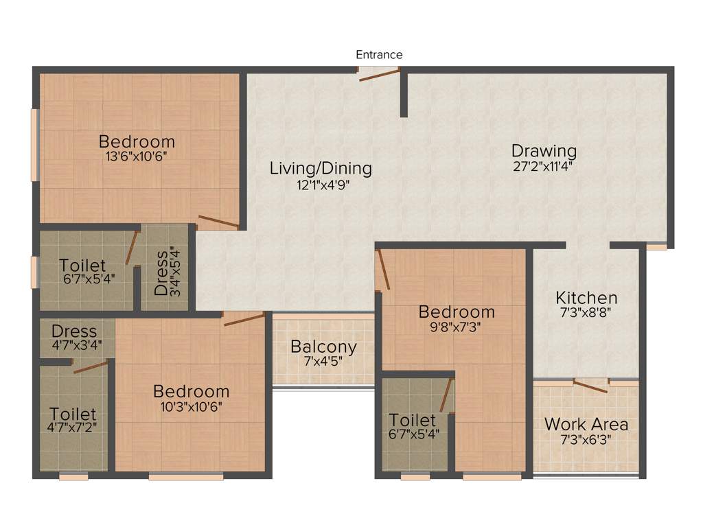 Anta Highway Avenues (3BHK+3T (1,310 sq ft) 1310 sq ft)