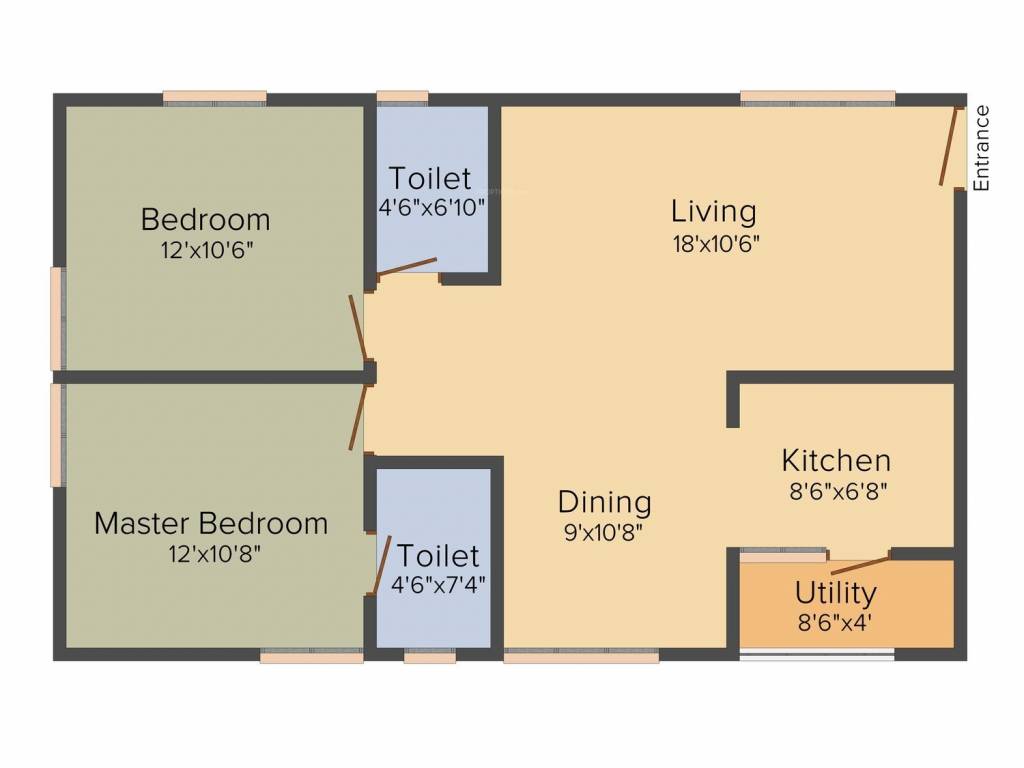 BSR Koorla Residency (2BHK+2T (981 sq ft) 981 sq ft) BSR Koorla Residency (2BHK+2T (981 sq ft) 981 sq ft)