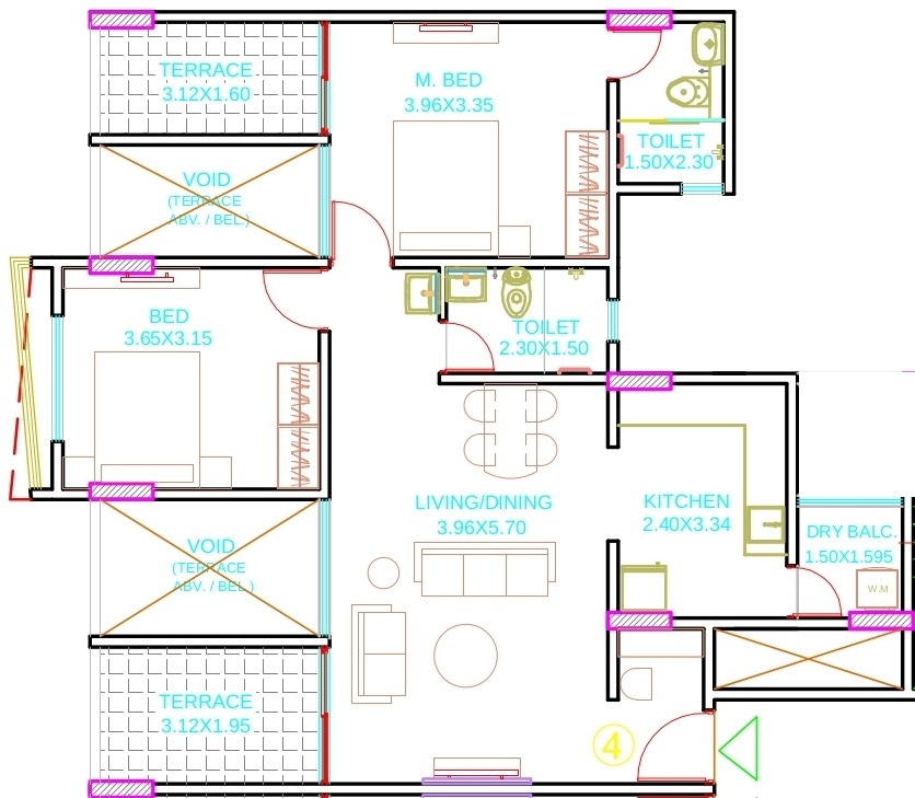 Chaphalkar Elina Living (2BHK+2T (1,145 sq ft) 1145 sq ft)