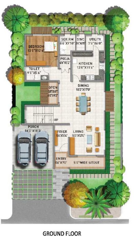  palm acres Floor Plan Ground Floor Plan