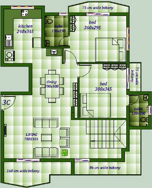 AC City Square (4BHK+4T (1,968 sq ft) 1968 sq ft)