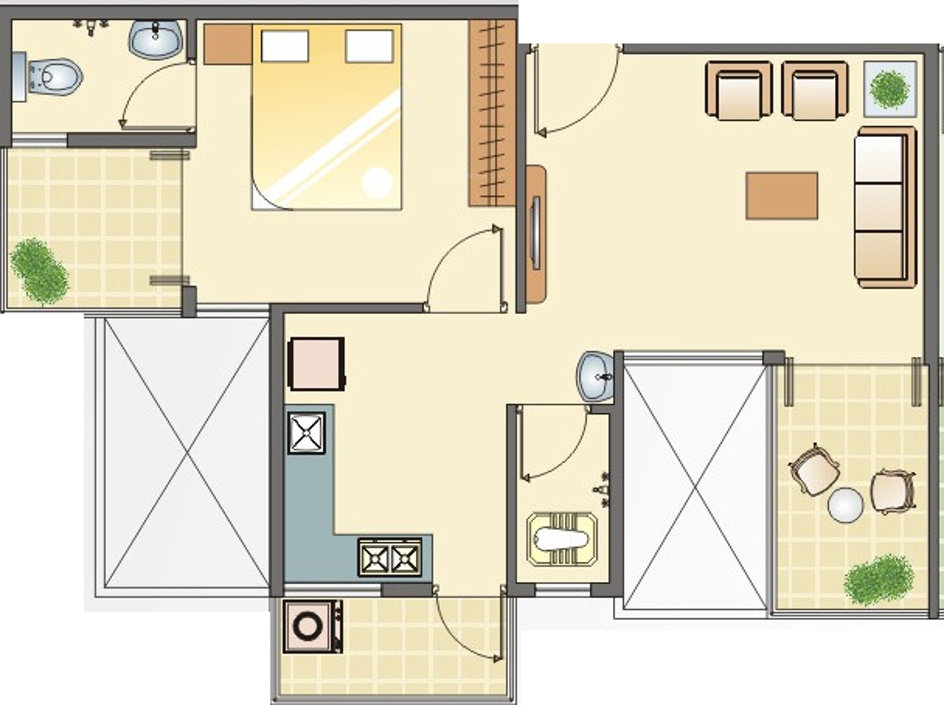 Vision Indradhanu (1BHK+1T (660 sq ft) 660 sq ft) Vision Indradhanu (1BHK+1T (660 sq ft) 660 sq ft)