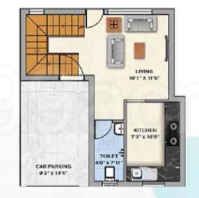 orange county villas Floor Plan Ground Floor Plan