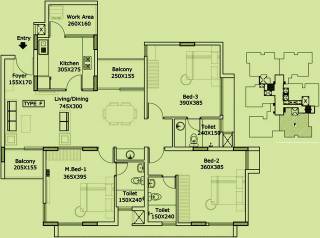Asset Grandstand (3BHK+3T (1,640 sq ft) 1640 sq ft)