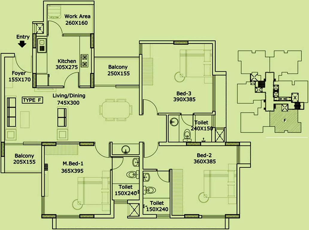 Asset Grandstand (3BHK+3T (1,640 sq ft) 1640 sq ft)