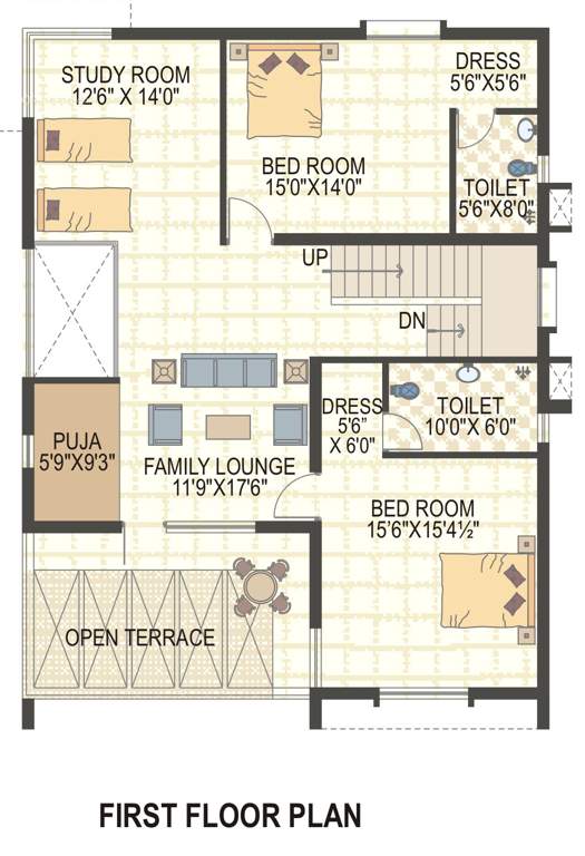  richmond villas Floor Plan First Floor Plan