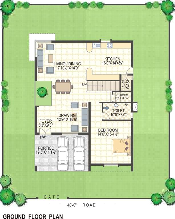  richmond villas Floor Plan Ground Floor Plan