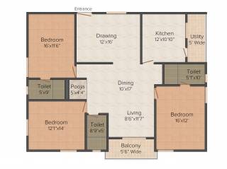 Vamsiram Jyothi Botanica (3BHK+3T (2,030 sq ft) Pooja Room 2030 sq ft) Vamsiram Jyothi Botanica (3BHK+3T (2,030 sq ft) Pooja Room 2030 sq ft)